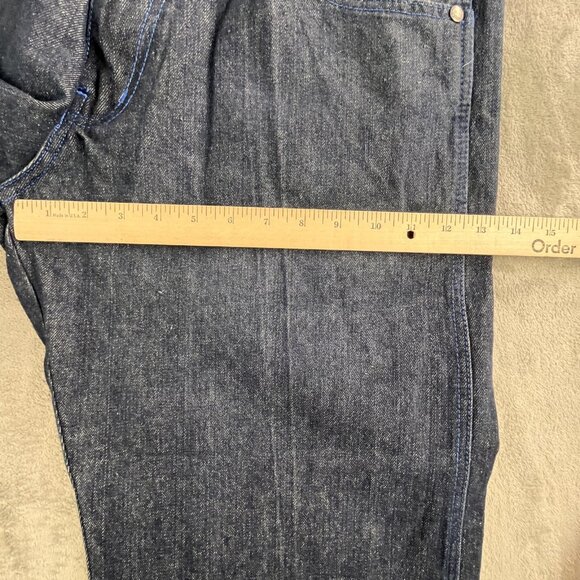 Dmax Jeans Mens 34x32 Blue Denim Baroque Embroidered Pockets Streetwear Y2K Goth - Picture 8 of 16